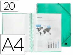 CAPA CATALOGO LIDERPAPEL COM ESPIRAL 20 BOLSAS POLIPROPILENO