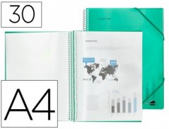 CAPA CATALOGO LIDERPAPEL COM ESPIRAL 30 BOLSAS POLIPROPILENO