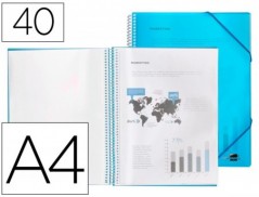 CAPA CATALOGO LIDERPAPEL COM ESPIRAL 40 BOLSAS POLIPROPILENO