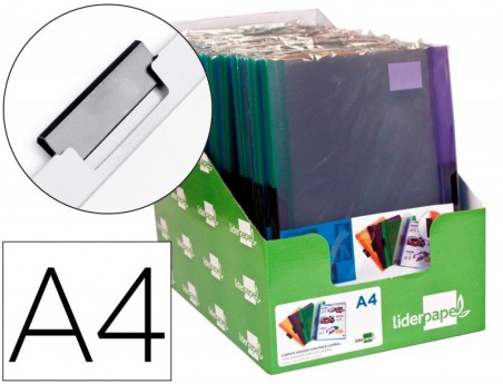 BOLSA LIDERPAPEL DOSSIER COM CLIP LATERAL POLIPROPILENO DIN-