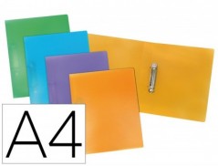 20un PASTA LIDERPAPEL 2 ANEIS 25MM MISTOS POLIPROPILENO DIN-