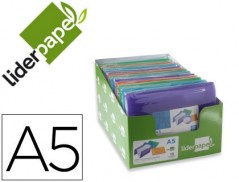 14un PASTA LIDERPAPEL CLASSIFICADORA COM FOLE DIN A5 POLIPRO