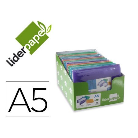 14un PASTA LIDERPAPEL CLASSIFICADORA COM FOLE DIN A5 POLIPRO