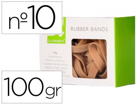 BANDAS ELASTICAS Q-CONNECT C/100 GR 100X9 MM NUMERO 10