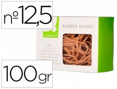 BANDAS ELASTICAS Q-CONNECT C/100 GR 100X9 MM NUMERO 12,5