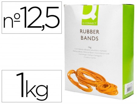 BANDAS ELASTICAS Q-CONNECT C/1000 GR 100X9 MM NUMERO 12,5