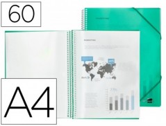 CAPA CATALOGO LIDERPAPEL COM ESPIRAL 60 BOLSAS POLIPROPILENO
