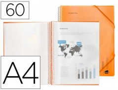 CAPA CATALOGO LIDERPAPEL COM ESPIRAL 60 BOLSAS POLIPROPILENO
