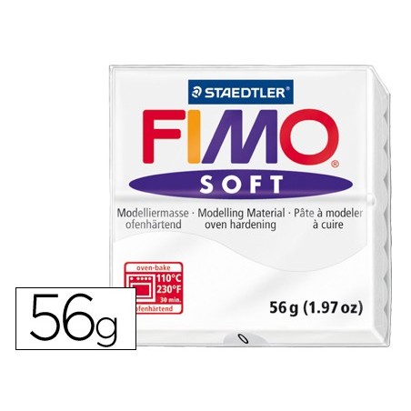 PASTA PARA MODELAR STAEDTLER FIMO SOFT 56 GR COR BRANCO