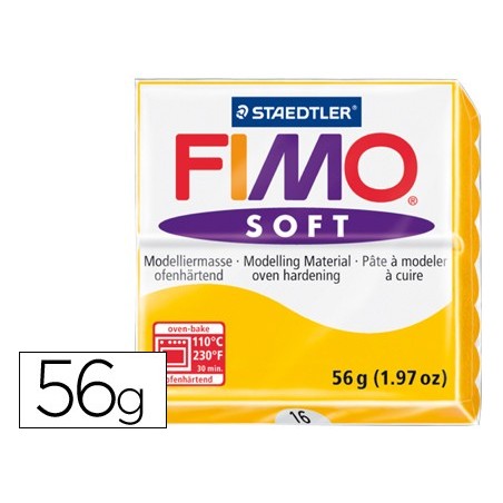 PASTA PARA MODELAR STAEDTLER FIMO SOFT 56 GR COR AMARELO