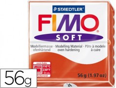 PASTA PARA MODELAR STAEDTLER FIMO SOFT 56 GR COR VERMELHO IN