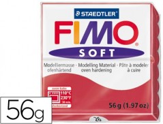 PASTA PARA MODELAR STAEDTLER FIMO SOFT 56 GR COR VERMELHO CE