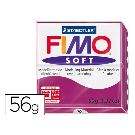 PASTA PARA MODELAR STAEDTLER FIMO SOFT 56 GR COR PURPURA