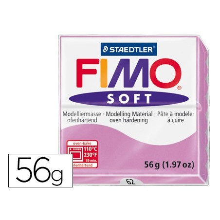 PASTA PARA MODELAR STAEDTLER FIMO SOFT 56 GR COR VIOLETA CLA