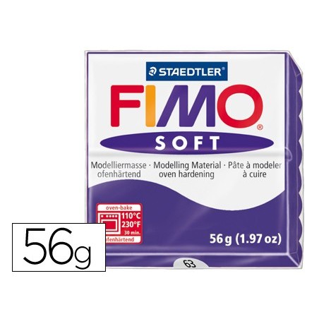 PASTA PARA MODELAR STAEDTLER FIMO SOFT 56 GR COR VIOLETA ESC