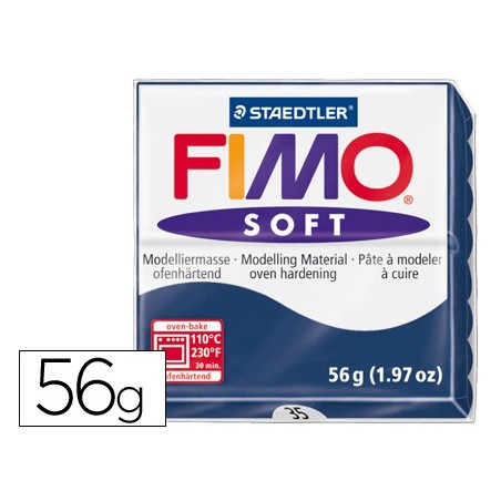 PASTA PARA MODELAR STAEDTLER FIMO SOFT 56 GR COR AZUL WINDSO