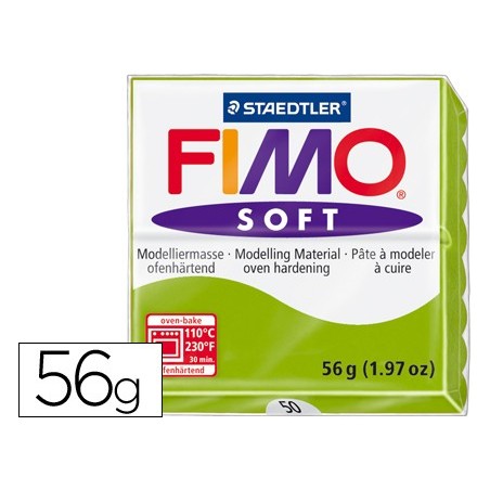 PASTA PARA MODELAR STAEDTLER FIMO SOFT 56 GR COR VERDE MAÇÃ