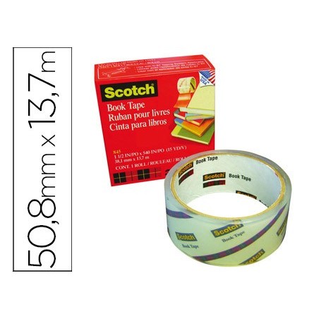 FITA ADESIVA SCOTCH 845 BOOK TAPE 50,8MM X 13,7 MT