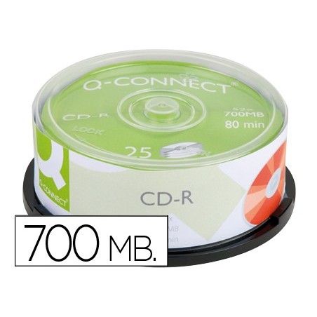 CD-R Q-CONNECT CAPACIDADE 700MB DURACAO 80MIN VELOCIDADEE 52