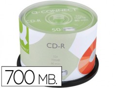 CD-R Q-CONNECT CAPACIDADE 700MB DURACAO 80MIN  VELOCIDADEE 5