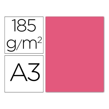 CARTOLINA GUARRO DIN A3 FUCSIA 185 GR EMBALAGEM DE 50 FOLHAS