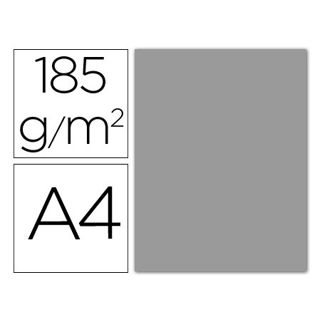 CARTOLINA GUARRO DIN A4 CINZA PEROLA 185 GR EMBALAGEM DE 50