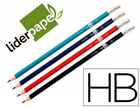 12un LAPIS DE GRAFITE COM BORRACHA TRIANGULAR HB - 12 LAPIS