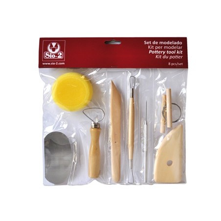 INSTRUMENTOS DE MODELAR ARGILA SIO COMPOSTO POR 8 PECAS