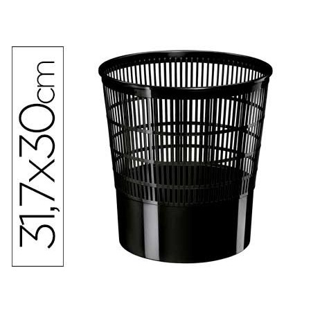 CESTO DE PAPEIS EM PLASTICO CEP ECOLINE REDE PRETA 30X30X31,
