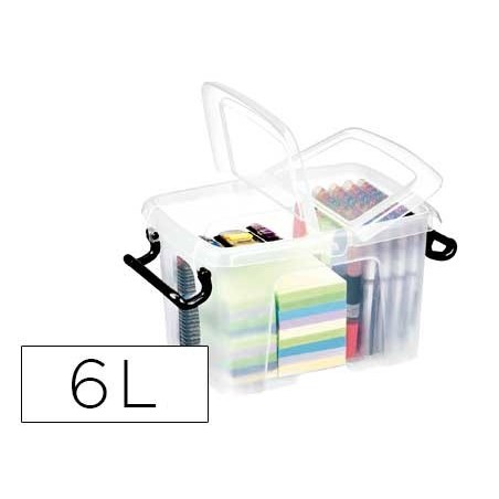 CONTENTOR DE PLASTICO CEP 6 LITROS 305X224X182 MM TRANSPAREN