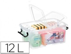 CONTENTOR DE PLASTICO CEP 12 LITROS 405X295X183 MM TRANSPARE