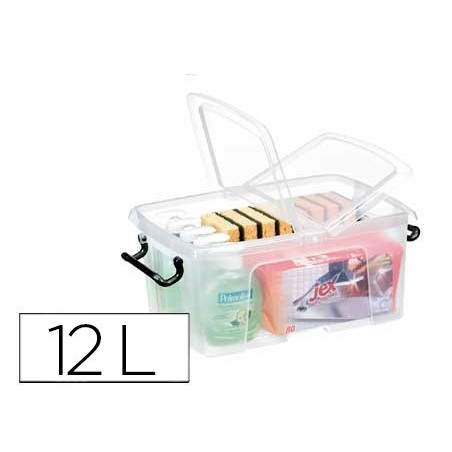 CONTENTOR DE PLASTICO CEP 12 LITROS 405X295X183 MM TRANSPARE