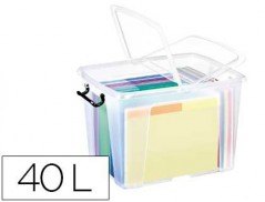 CONTENTOR DE PLASTICO CEP 40 LITROS 397X498X329 MM TRANSPARE