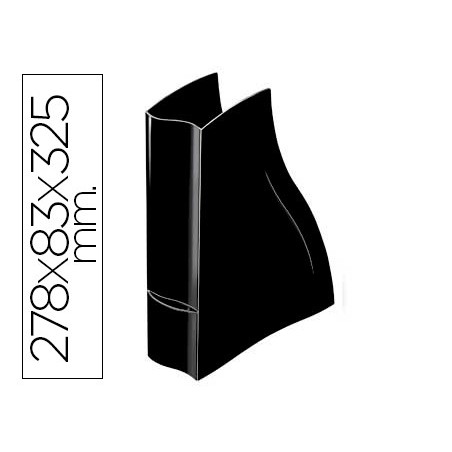 PORTA REVISTAS CEP ISIS PLASTICO PRETO