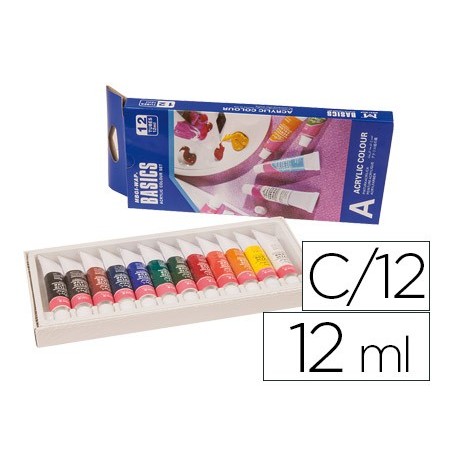 PINTURA ACRILICA ARTIST CAIXA CARTAO DE 12 CORES SORTIDAS TU