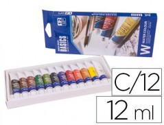 PINTURA AGUARELA ARTIST CAIXA CARTAO DE 12 CORES SORTIDAS DE