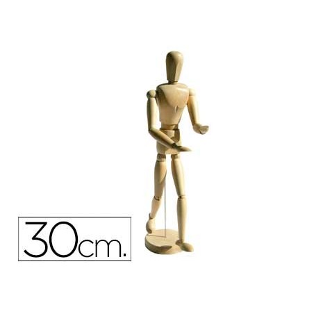 BONECO DE PINTURA ARTITS MADEIRA MASCULINO 30 CM