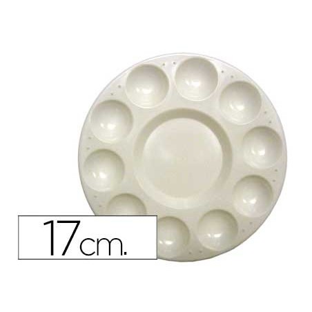 PALETA PLASTICO ARTIST CIRCULAR CON 10 COMPARTIMENTOS 17CM
