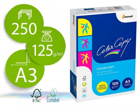 PAPEL COLOR COPY DIN A3 120 GRS PACK DE 250 FOLHAS