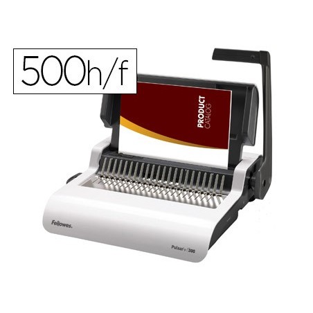 Encadernadora manual fellowes pulsar+300 fura 17 folhas a4 e
