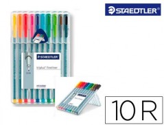 MARCADOR STAEDTLER TRIPLUS FINELINER ESTOJO 10 CORES SORTIDA