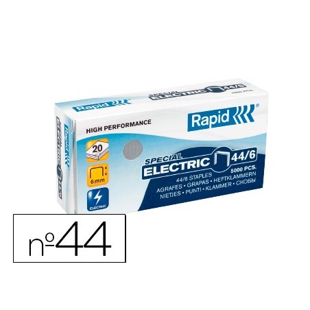 AGRAFES RAPID N¦ 44/6 GALVANIZADOS CAIXA DE 5000 AGRAFES