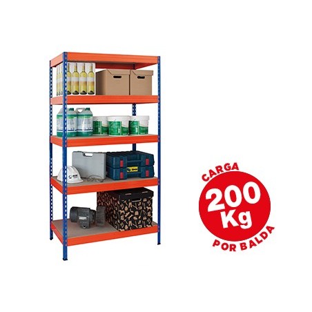 ESTANTE METALICA AR STORAGE 180X90X40 CM 5 PRATELEIRAS 200KG