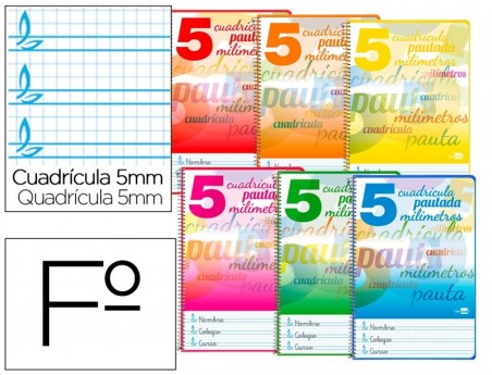 5un BLOC ESPIRAL LIDERPAPEL TAPA EXTRADURA FOLIO 80 HOJAS CU