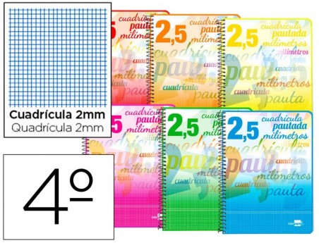 BLOC ESPIRAL LIDERPAPEL TAPA CARTONCILLO 40 HOJAS DIN A5 CUA