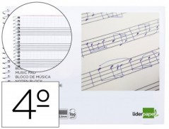 CADERNO DE MUSICA LIDERPAPEL PENTAGRAMA PAUTADO 2,5MM QUARTO