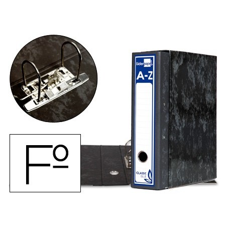 ARCHIVADOR DE PALANCA LIDERPAPEL CARTON FORRADO FOLIO JASPEA