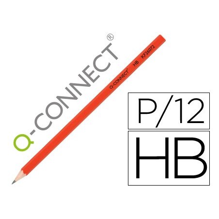 12un LAPIS DE GRAFITE Q-CONNECT SEM BORRACHA N.2 HB
