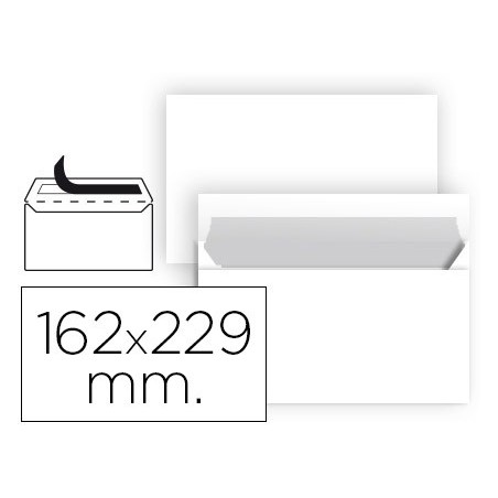 ENVELOPE LIDERPAPEL N 11 BRANCO DIN C5 162X229 MM TIRA DE SI