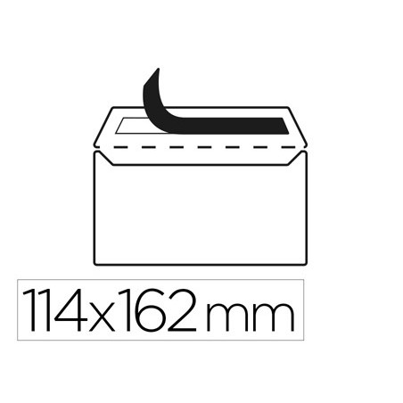 ENVELOPE LIDERPAPEL N 19 BRANCO C6 114X162 MM TIRA DE SILICO